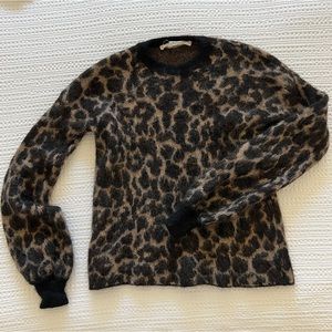 Golden Goose Mohair Leopard Sweater, XS